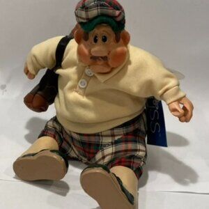 Golf figurine Stew Mulligan Golfer 5” Russ Berrie Country Folks humorous BIN16